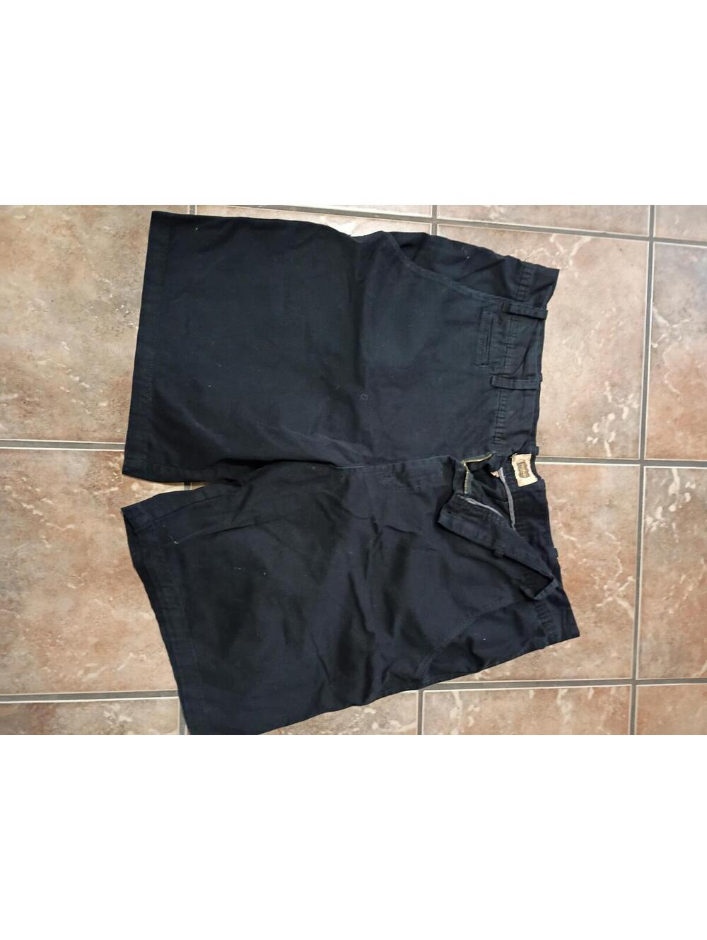 Foundry Black Cotton Shorts